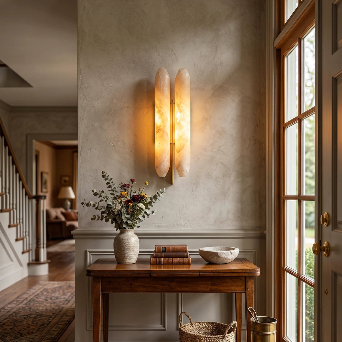 Husk Alabaster Wall Sconce