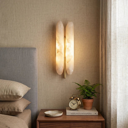 Husk Alabaster Wall Sconce