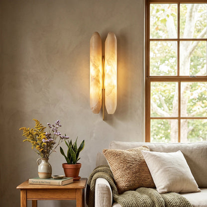 Husk Alabaster Wall Sconce
