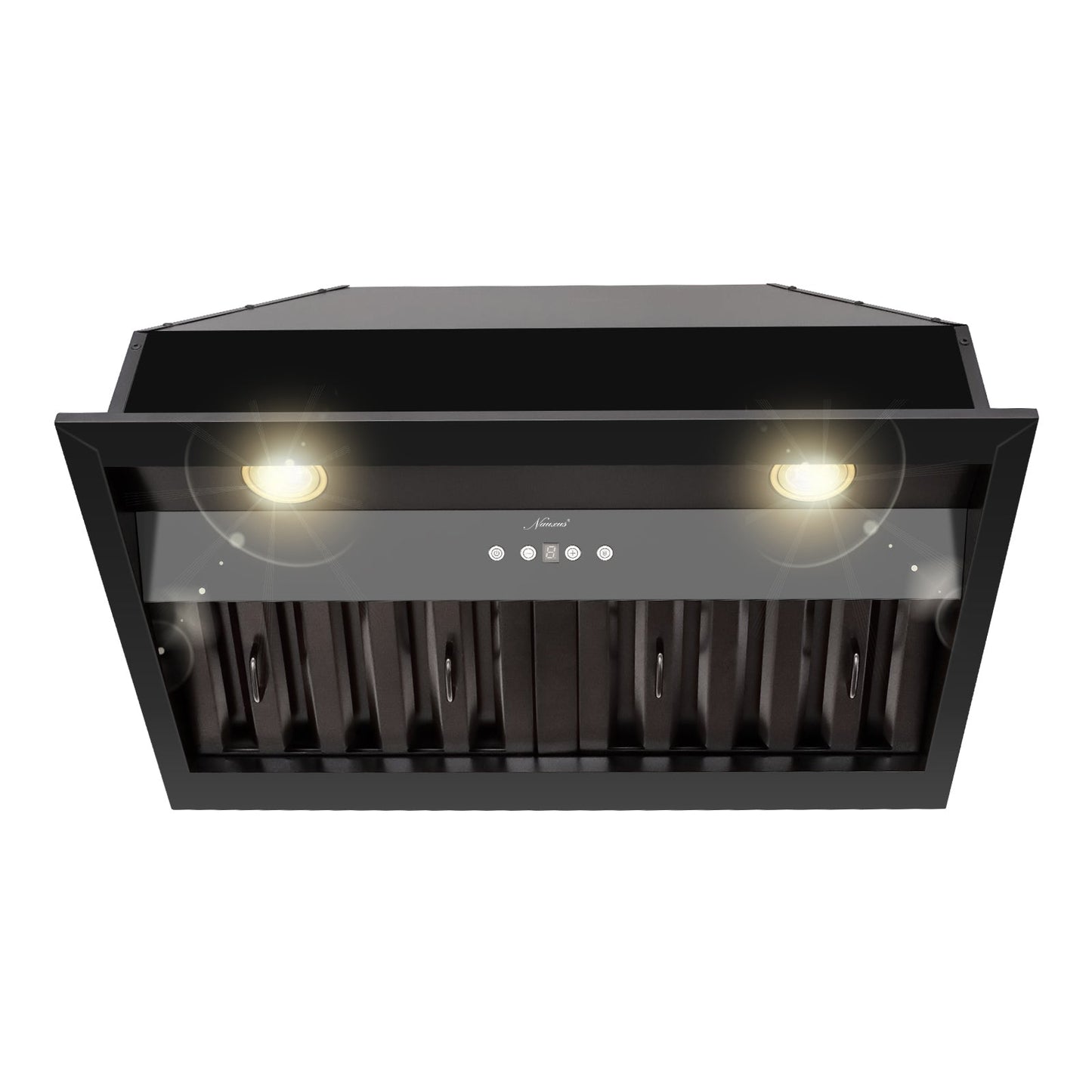 30" Range Hood Insert, Stainless Steel Kitchen Vent Hood with Dimmable LED Lights, 600CFM - NX-E90-30-MB