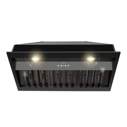 36" Range Hood Insert, Stainless Steel Kitchen Vent Hood with Dimmable LED Lights, 600CFM - NX-E90-36-MB