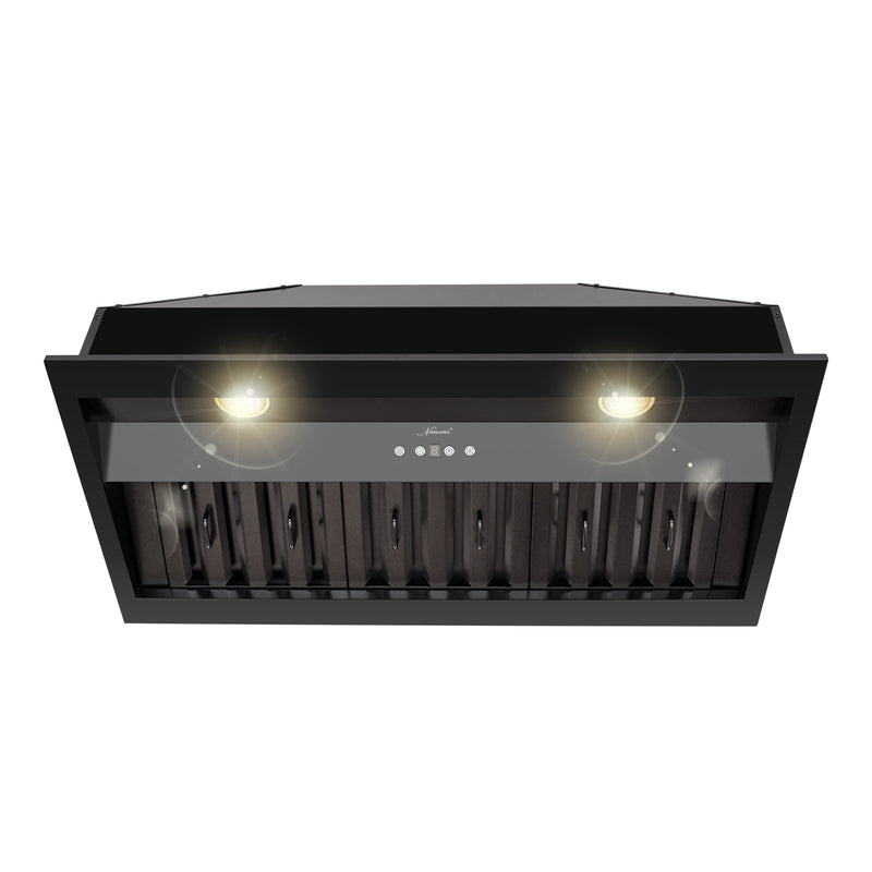36" Range Hood Insert, Stainless Steel Kitchen Vent Hood with Dimmable LED Lights, 600CFM