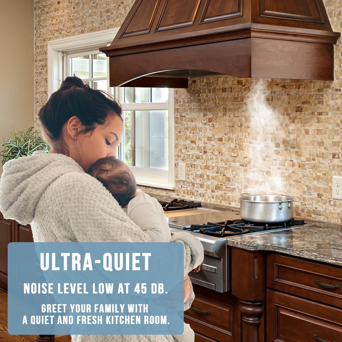 36" Range Hood Insert, Stainless Steel Kitchen Vent Hood with Dimmable LED Lights, 600CFM - NX-E90-36-MB