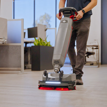Electric Floor Scrubber Cleaner with 16” Power Mop Brushes Cordless Battery Powered