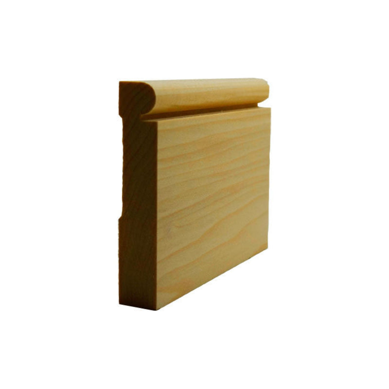 EWBB25 Beaded 3-1/2" Tall x 3/4" Baseboard Moulding. Unfinished