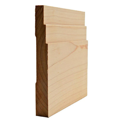 EWBB29 Contemporary Stepped 5-1/4" Tall x 11/16" Baseboard Unfinished