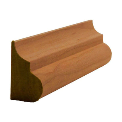 EWBC26 Nose and Cove 1-7/16" Tall x 3/4" Base Cap Moulding. Unfinished