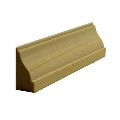 EWBS14 Baseboard Shoe 1-1/8" Tall x 9/16" Colonial Trim. Unfinished