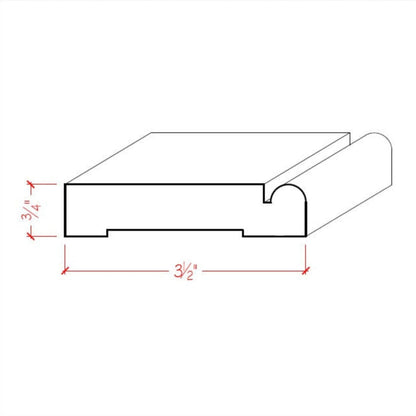 EWCA30 Beaded Casing 3-1/2" wide x 3/4" Trim. Unfinished Moulding