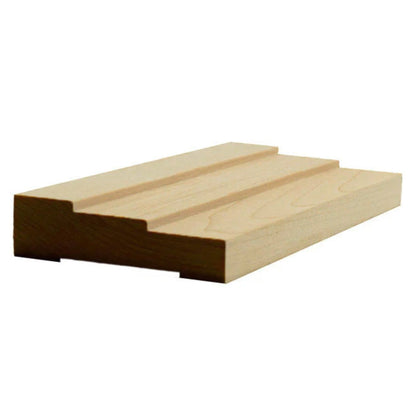 EWCA34 Contemporary 2-1/2" wide x 3/4" Stepped Casing. Unfinished Trim