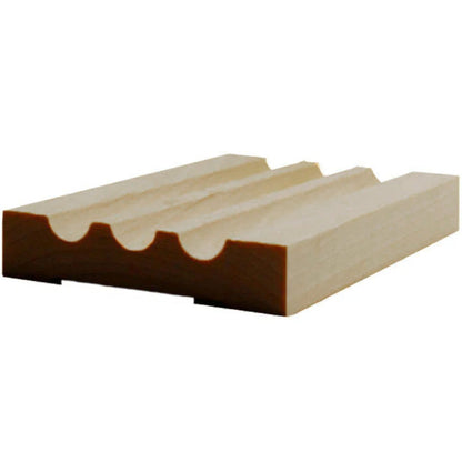 EWCA46 Fluted 3-1/2" wide x 3/4" Casing. Unfinished Trim