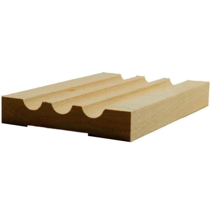 EWCA46 Fluted 3-1/2" wide x 3/4" Casing. Unfinished Trim
