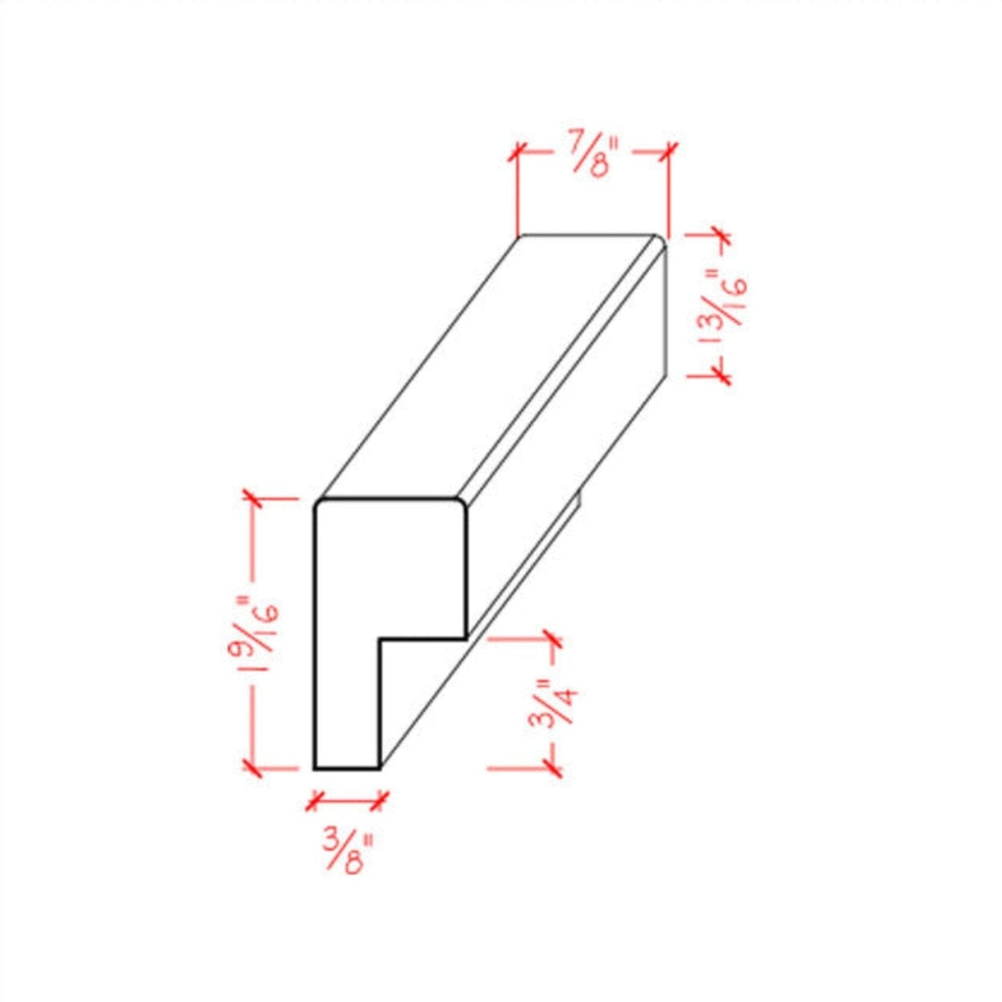 EWCB15 Casing Back Band 1-1/2" Tall x 7/8" Trim Moulding. Unfinished