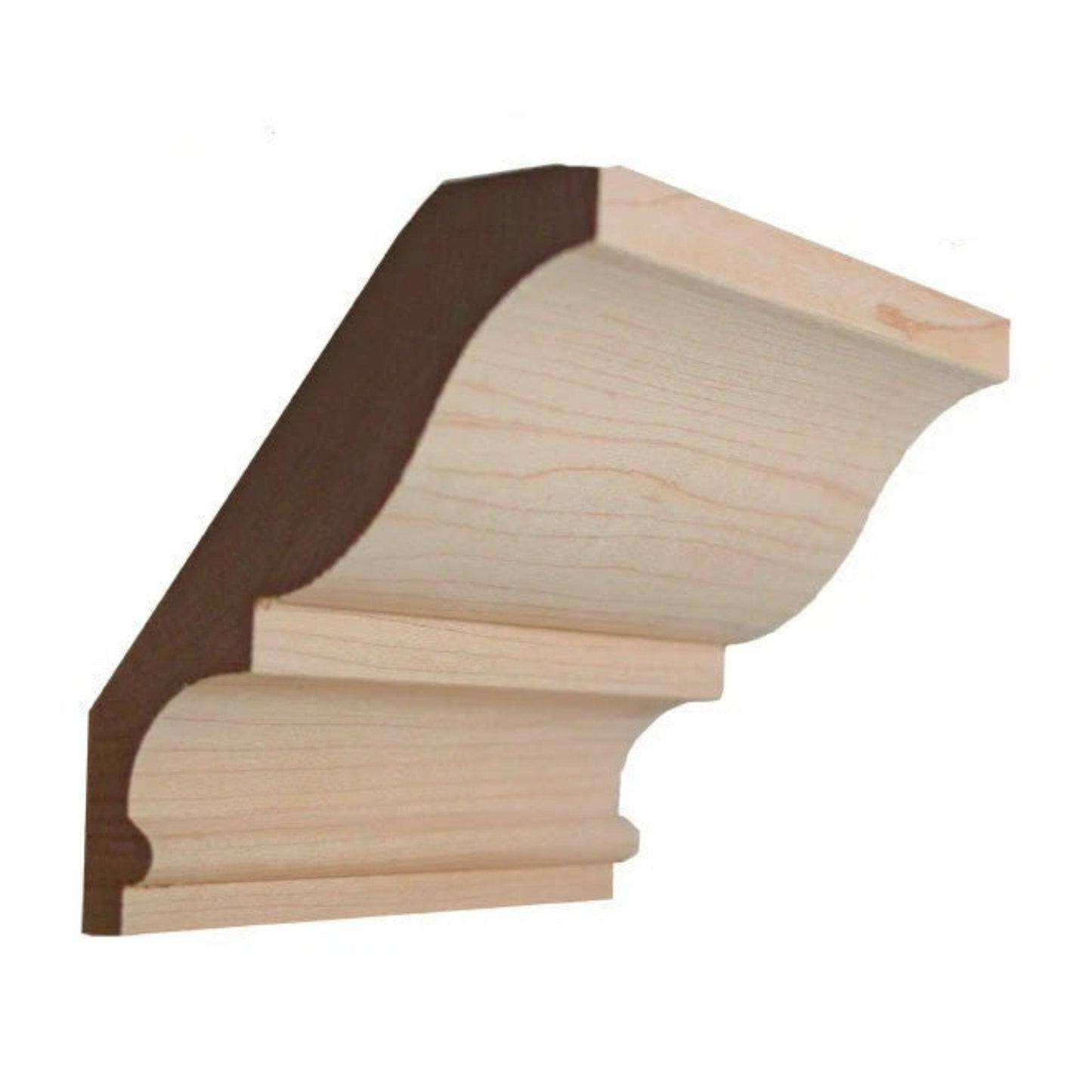 EWCR18 Crown 7/8" x 4-1/2" Unfinished 3-1/2" High x 2-3/4" Deep