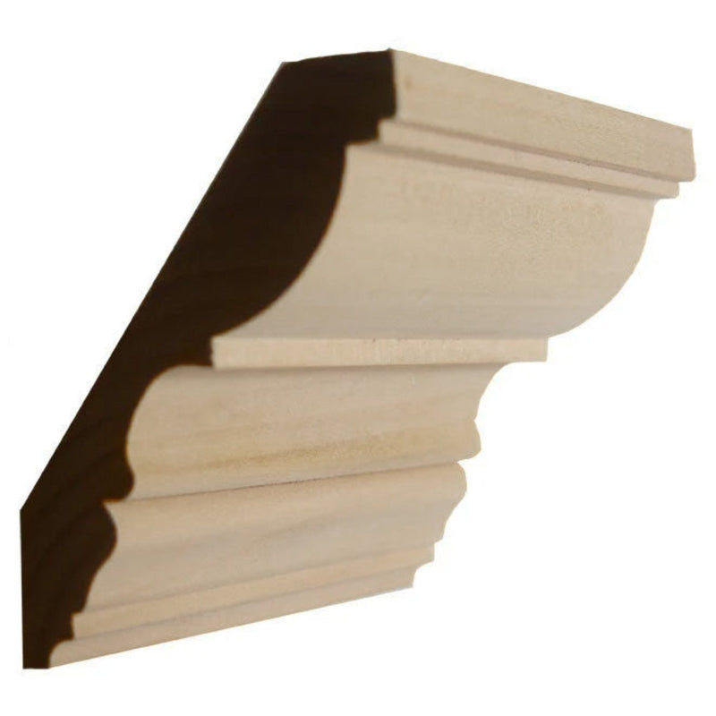 EWCR30 Crown 7/8" x 4-1/2" Unfinished 3-1/2" High x 2-7/8" Deep