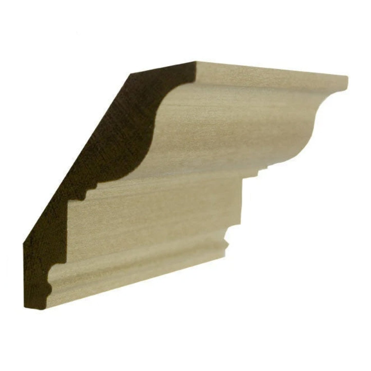 EWCR47 Colonial Crown 3/4" x 4" Unfinished 3" High x 2-5/8" Deep