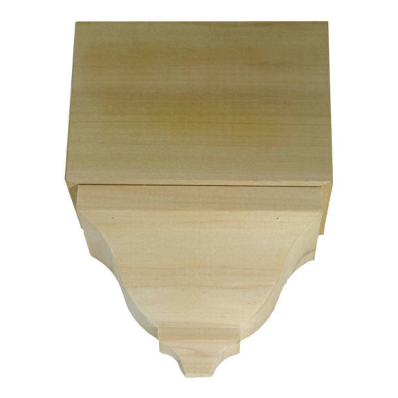 EWCR82 Middle Corner Block 4-1/4" Tall x 3" deep 6" Face Unfinished