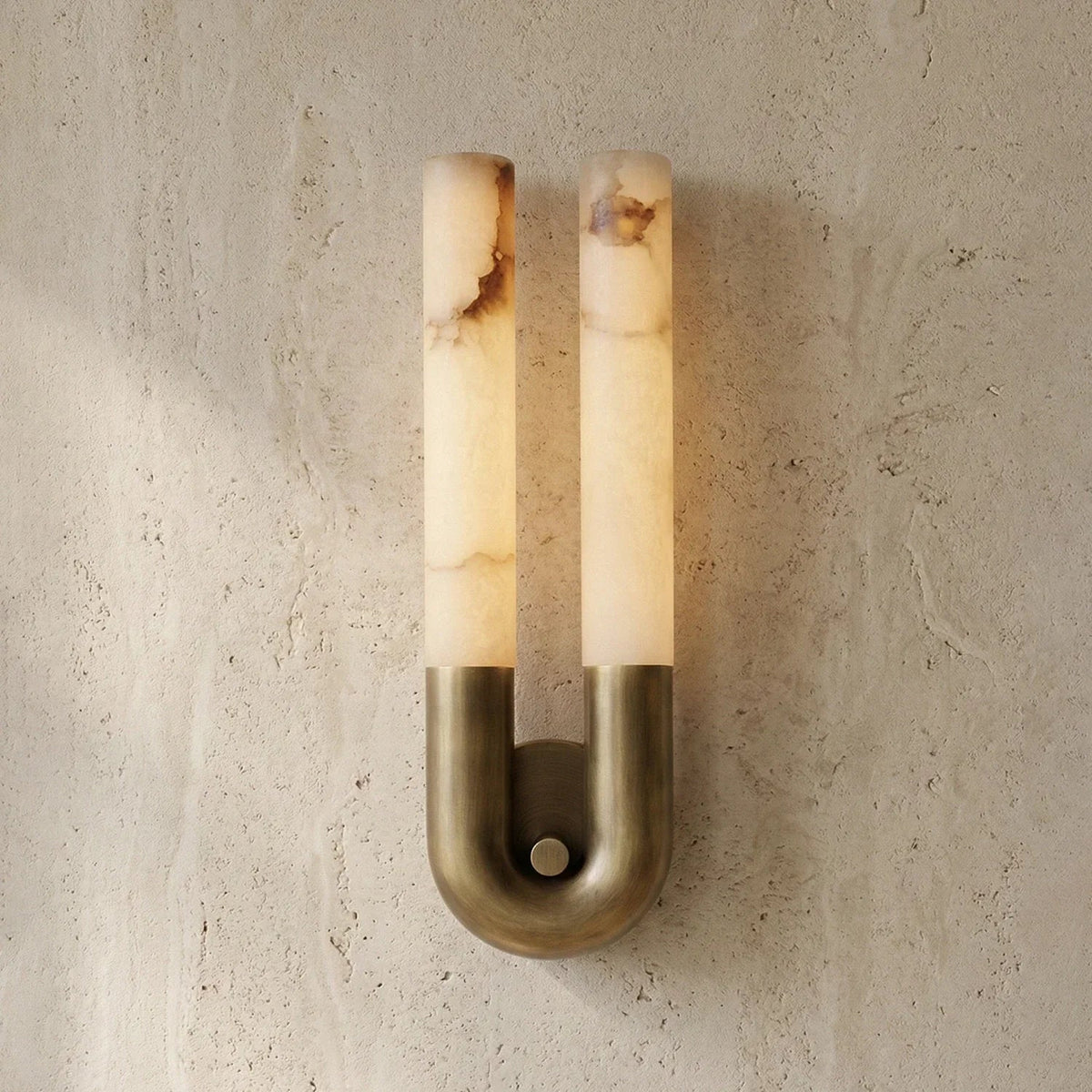 U-Shape Alabaster Arch Wall Sconce