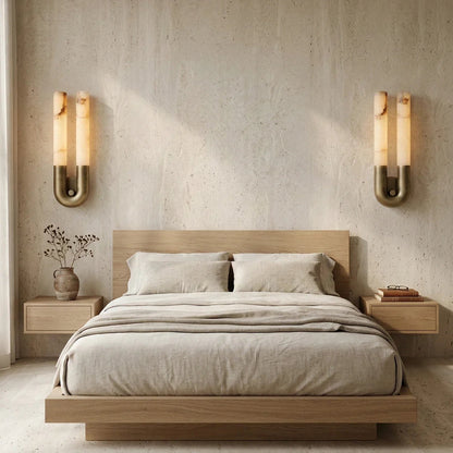 U-Shape Alabaster Arch Wall Sconce