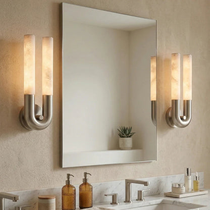 U-Shape Alabaster Arch Wall Sconce
