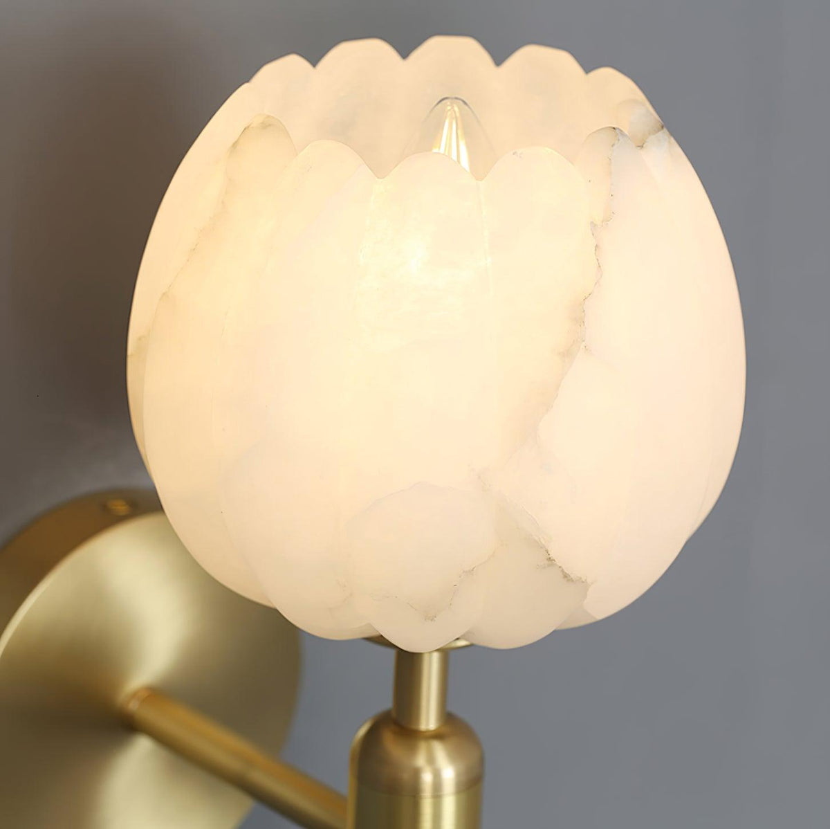 Elowen Alabaster Blossom Wall Sconce