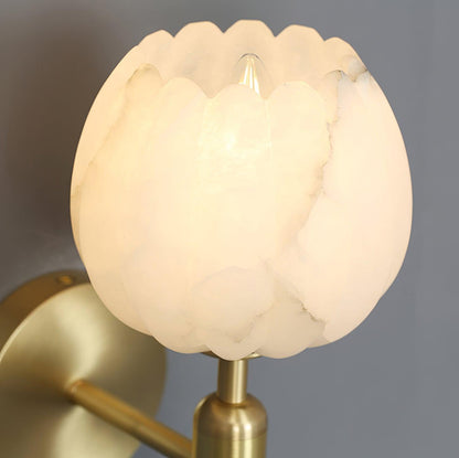 Elowen Alabaster Blossom Wall Sconce