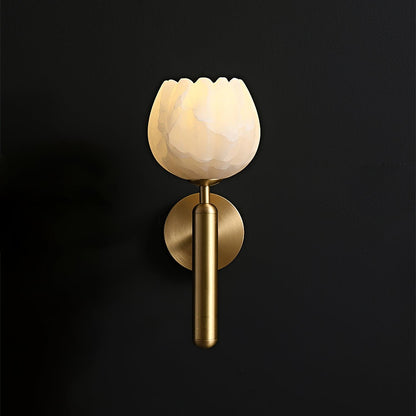 Elowen Alabaster Blossom Wall Sconce
