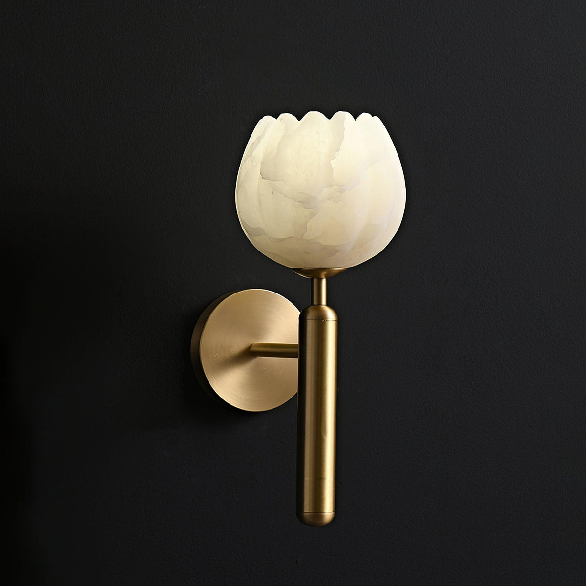 Elowen Alabaster Blossom Wall Sconce