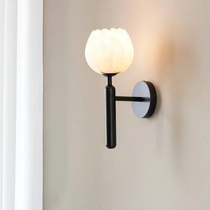 Elowen Alabaster Blossom Wall Sconce