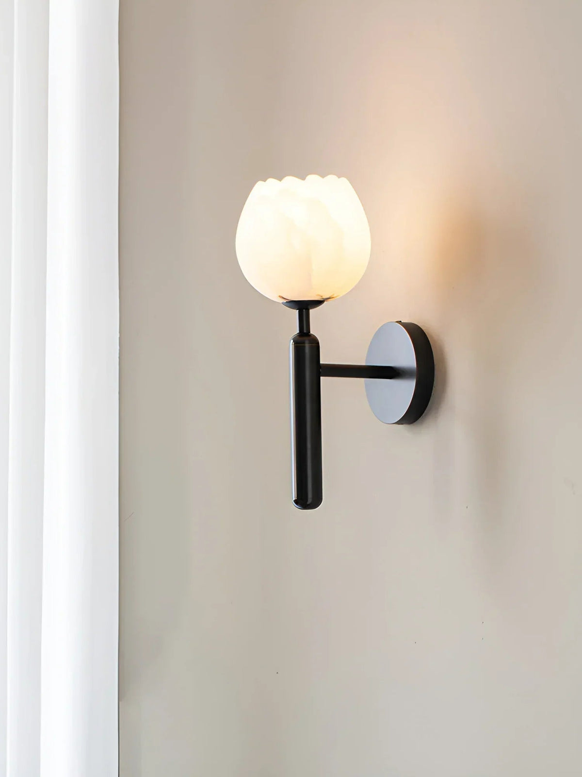 Elowen Alabaster Blossom Wall Sconce