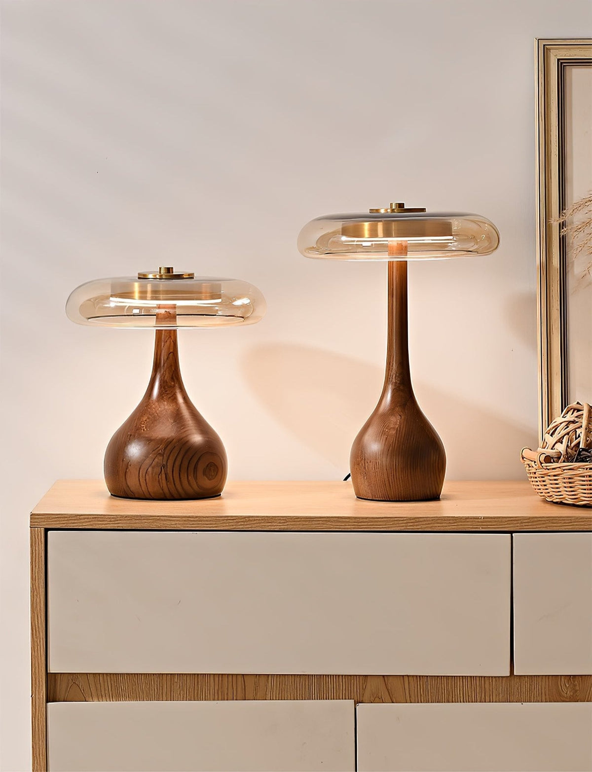 Elowen Amber Glass Table Lamp