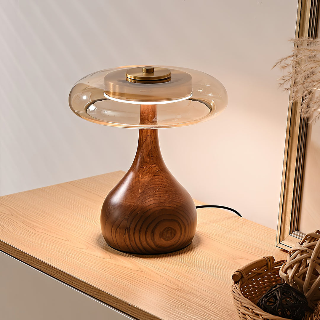 Elowen Amber Glass Table Lamp
