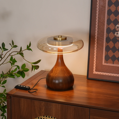 Elowen Amber Glass Table Lamp