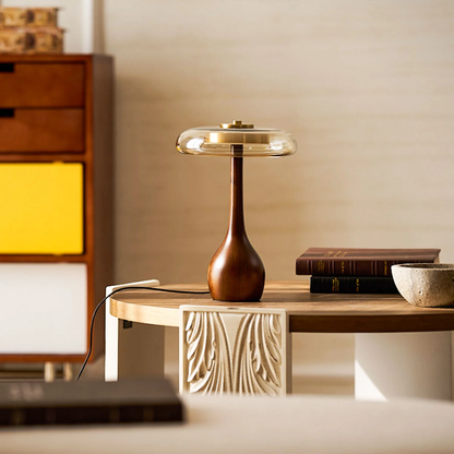 Elowen Amber Glass Table Lamp