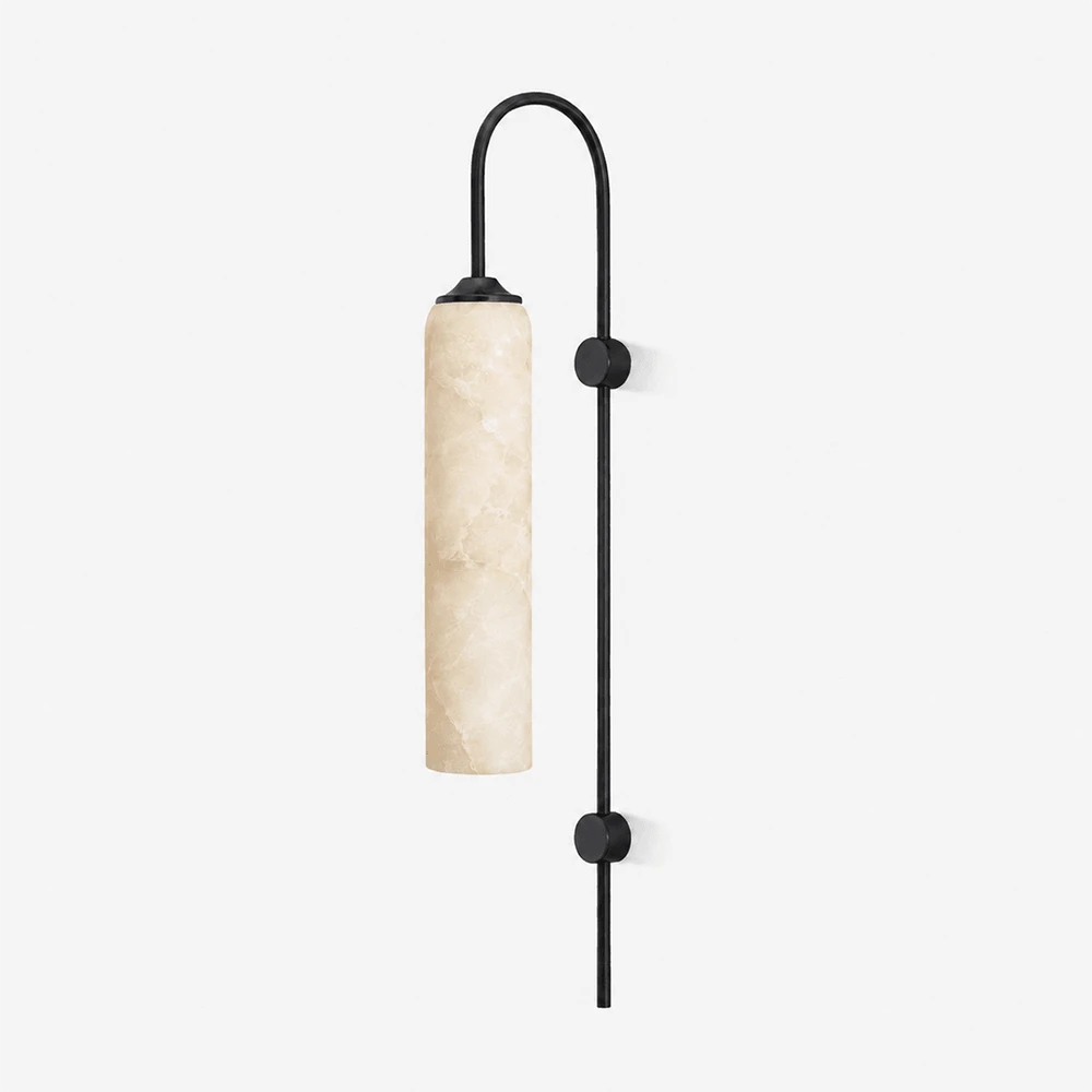 Alabaster Cylinder Wall Light