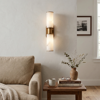 Elvara Alabaster Column Wall Sconce