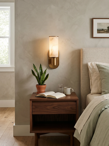 Elvara Alabaster Column Wall Sconce