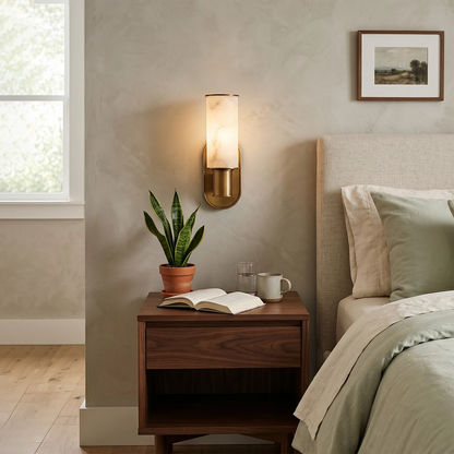Elvara Alabaster Column Wall Sconce