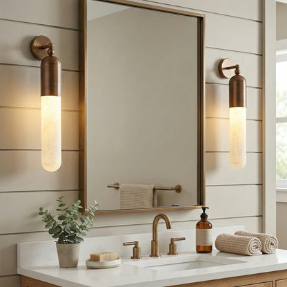 Capsule Linear Alabaster Wall Sconce