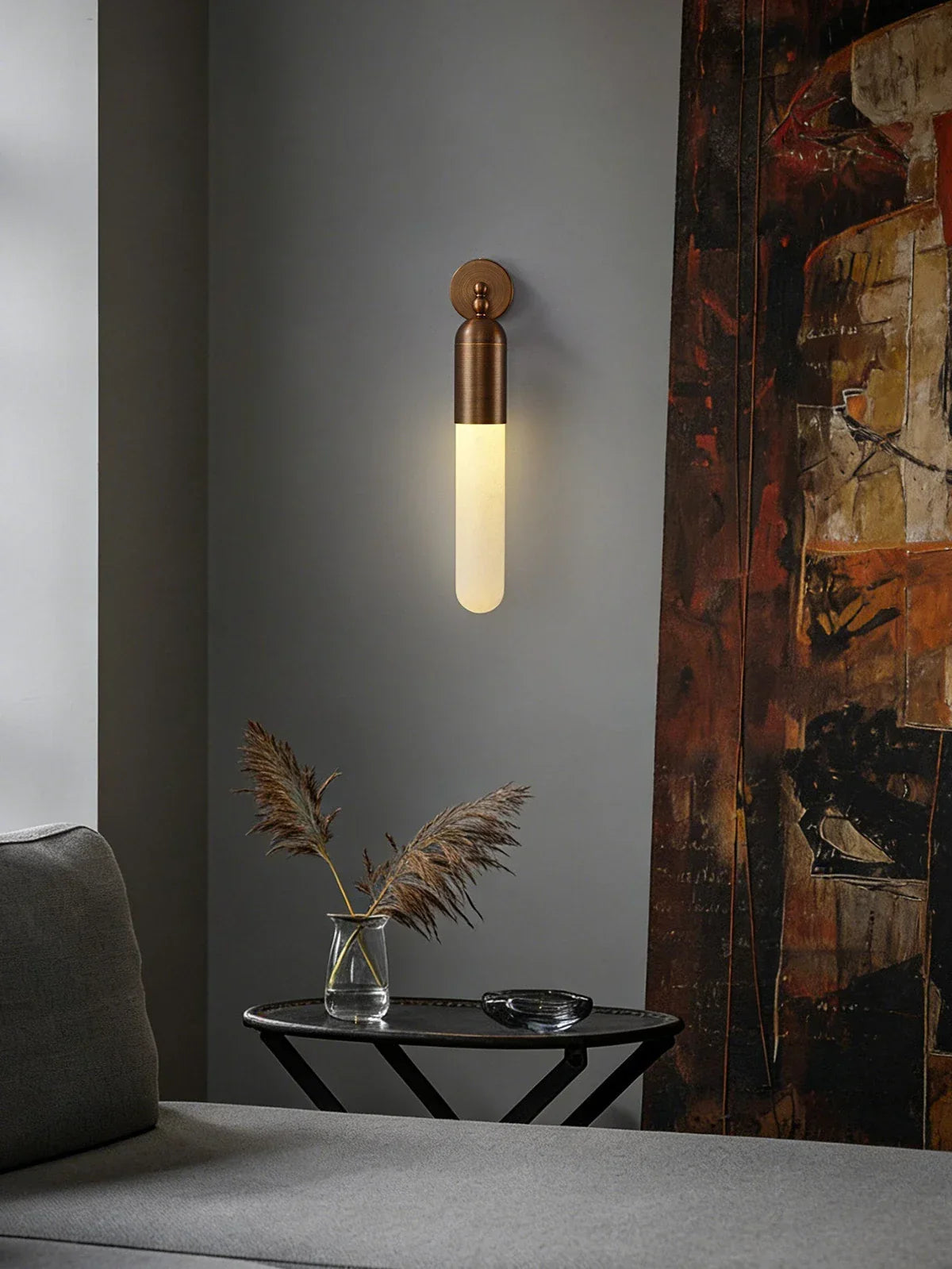 Capsule Linear Alabaster Wall Sconce