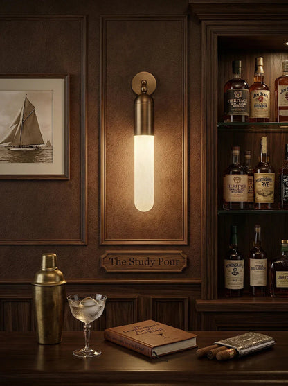 Capsule Linear Alabaster Wall Sconce