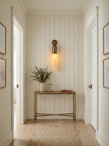 Capsule Linear Alabaster Wall Sconce