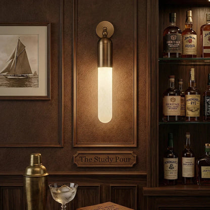 Capsule Linear Alabaster Wall Sconce