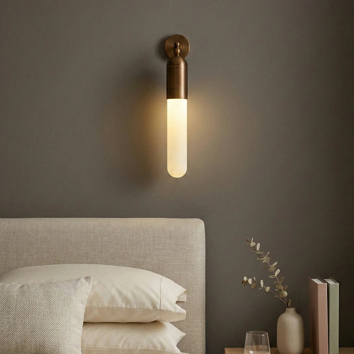 Capsule Linear Alabaster Wall Sconce
