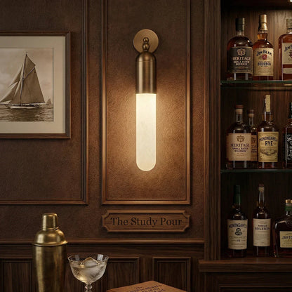 Capsule Linear Alabaster Wall Sconce