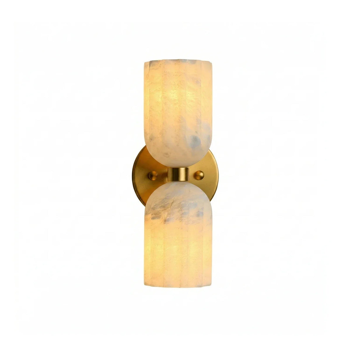 Elvara Twin Alabaster Pillar Wall Light