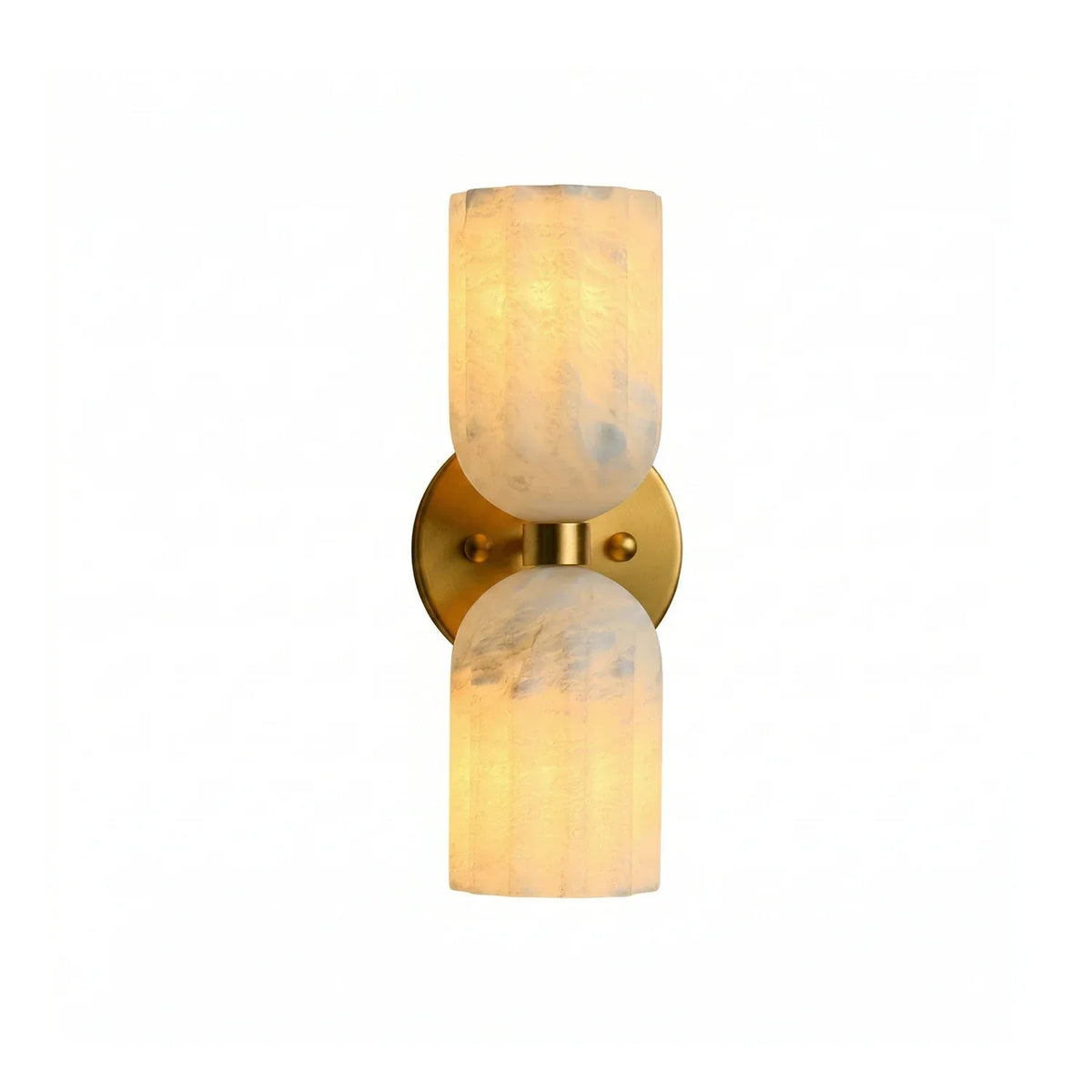 Elvara Twin Alabaster Pillar Wall Light