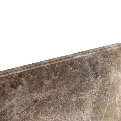 Solid Emperador Light Marble Hand-Carved Luxury Spa Bathtub - 29.5W x 67L x 19.5H