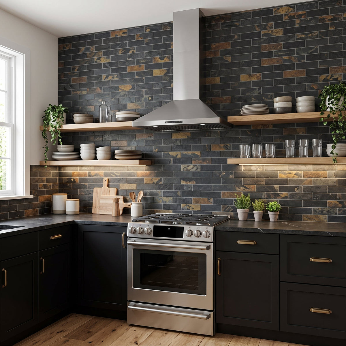 Essence Mariposa Slate Look Porcelain Tiles 3x12