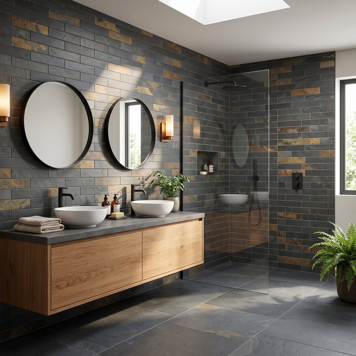 Essence Mariposa Slate Look Porcelain Tiles 3x12